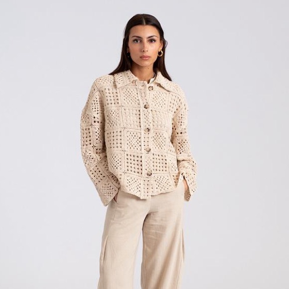 Sold / Holzweiler Bridget crochet jacket in ecru - Picture 4 of 13